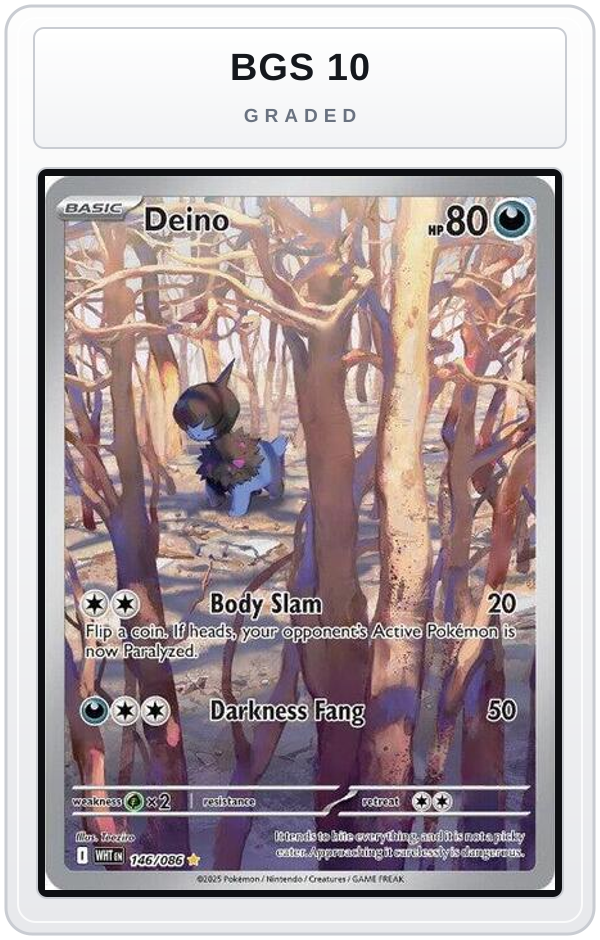 Graded - Deino - 146/086 — BGS 10 graded overlay