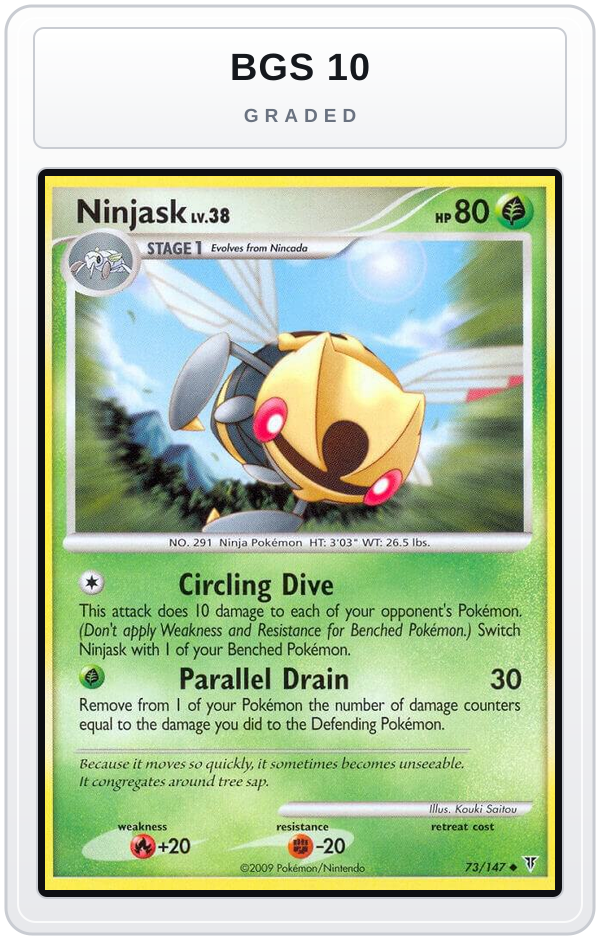 Graded - Ninjask — BGS 10 graded overlay