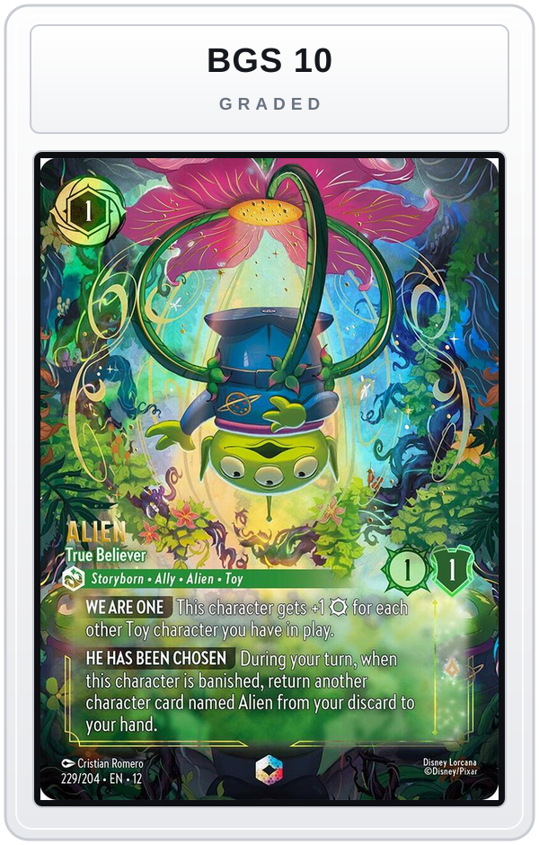 Graded - Alien - True Believer (Enchanted) — BGS 10 graded overlay