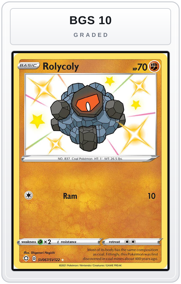 Graded - Rolycoly — BGS 10 graded overlay