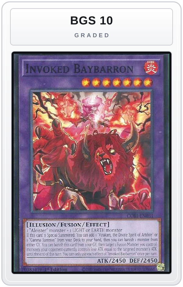 Graded - Invoked Baybarron — BGS 10 graded overlay
