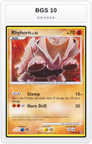 Graded - Rhyhorn — BGS 10 graded overlay