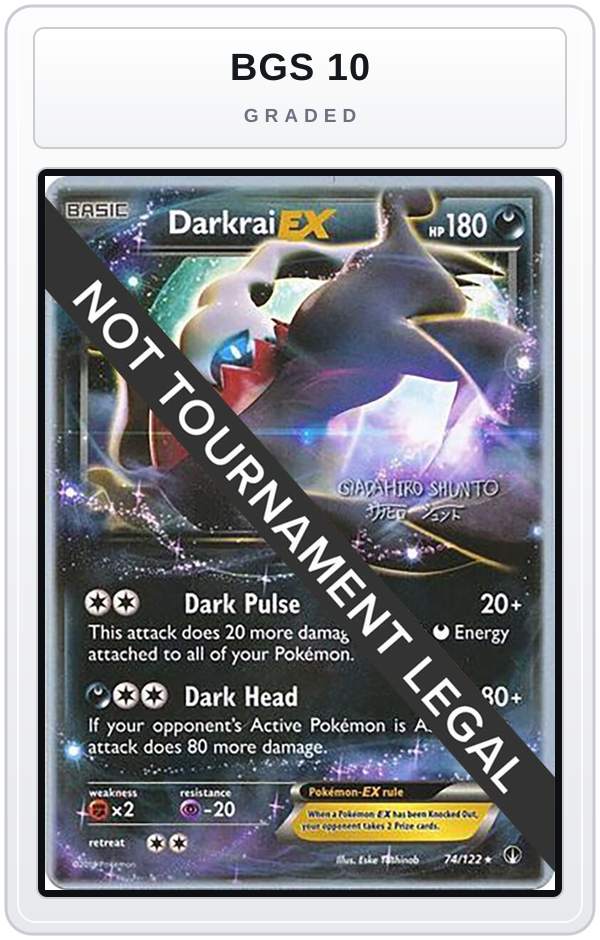 Graded - Darkrai EX - 2016 (Shunto Sadahiro) — BGS 10 graded overlay