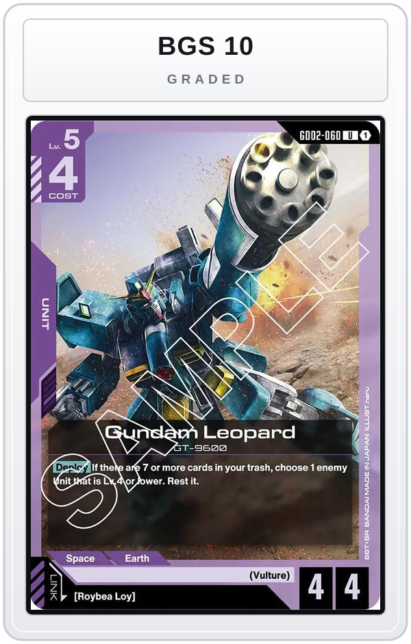 Graded - Gundam Leopard — BGS 10 graded overlay