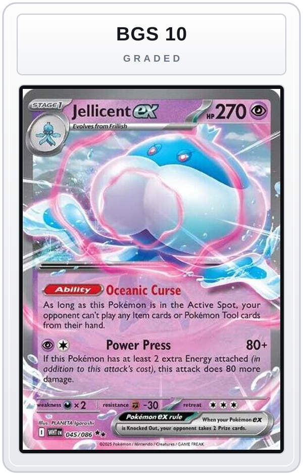 Graded - Jellicent ex — BGS 10 graded overlay