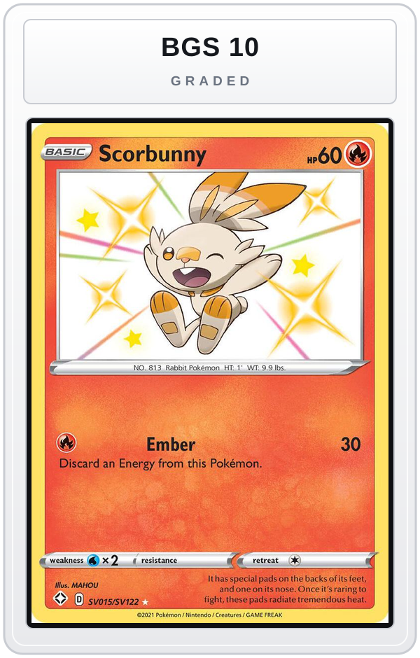 Graded - Scorbunny — BGS 10 graded overlay