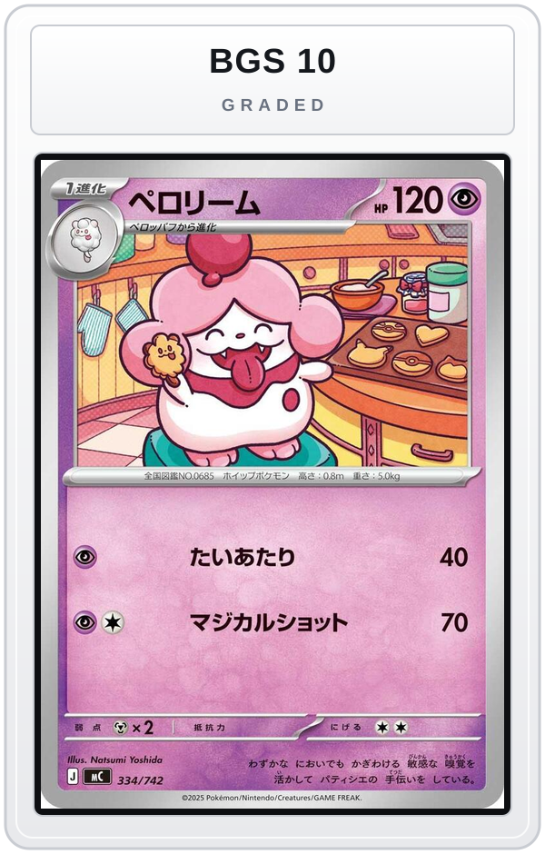 Graded - Slurpuff - 334/742 — BGS 10 graded overlay