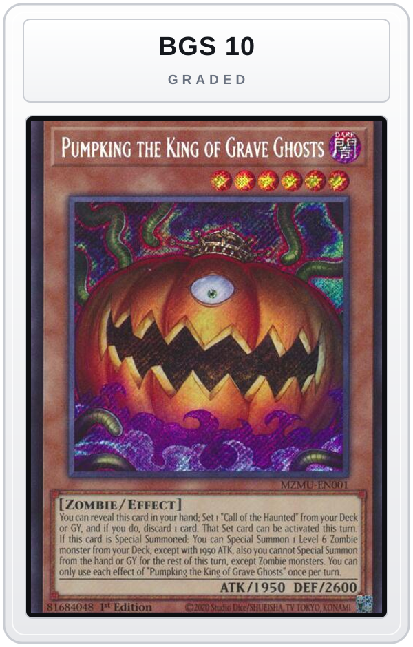 Graded - Pumpking the King of Grave Ghosts — BGS 10 graded overlay