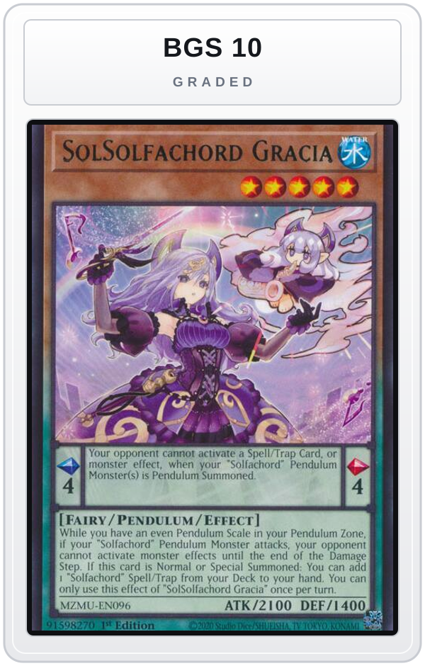 Graded - SolSolfachord Gracia — BGS 10 graded overlay