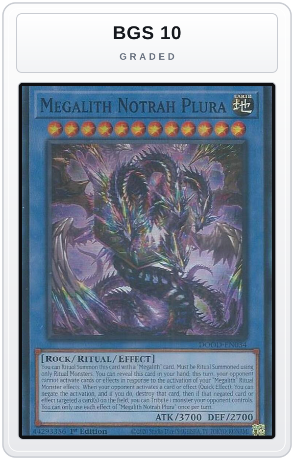 Graded - Megalith Notrah Plura — BGS 10 graded overlay