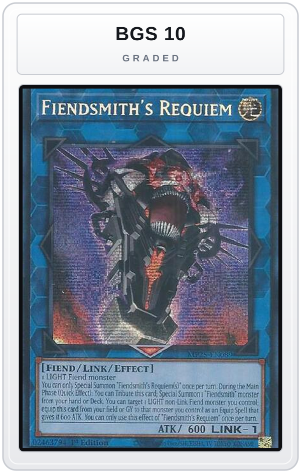 Graded - Fiendsmith's Requiem — BGS 10 graded overlay