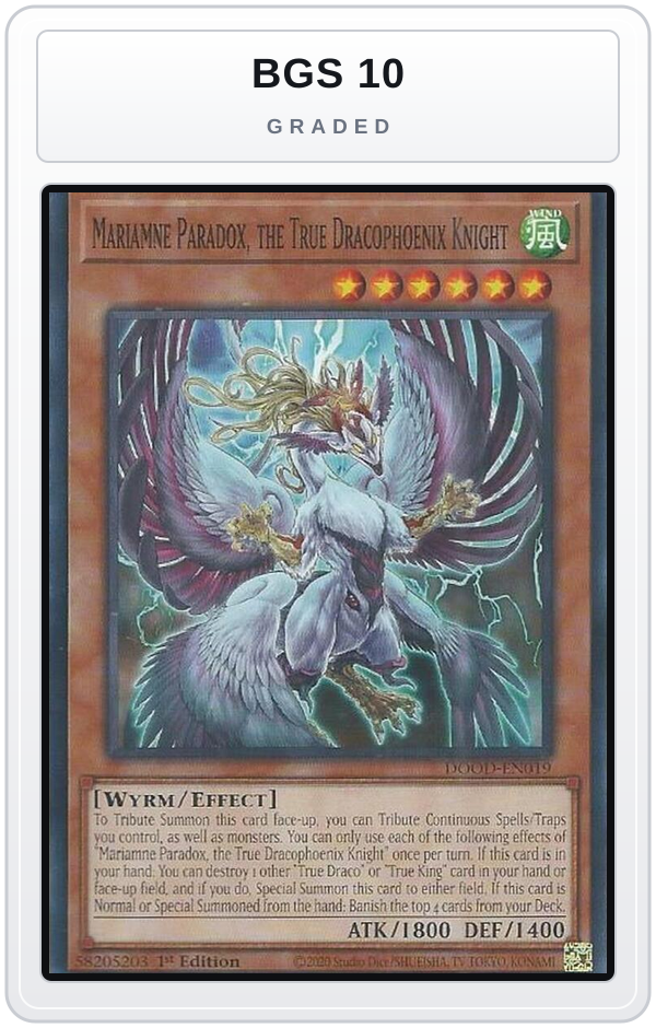 Graded - Mariamne Paradox, the True Dracophoenix Knight — BGS 10 graded overlay