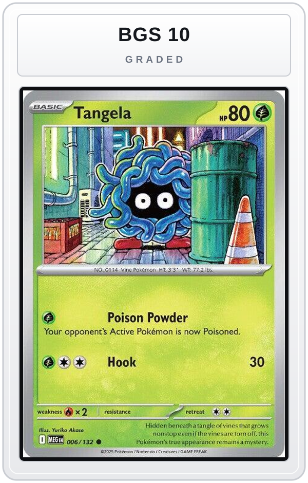 Graded - Tangela — BGS 10 graded overlay