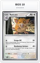 Graded - Raticate - 061/088 — BGS 10 graded overlay