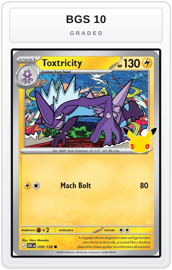 Graded - Toxtricity - 059/128 — BGS 10 graded overlay