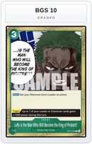 Graded - Luffy Is the Man Who Will Become the King of Pirates!!! — BGS 10 graded overlay