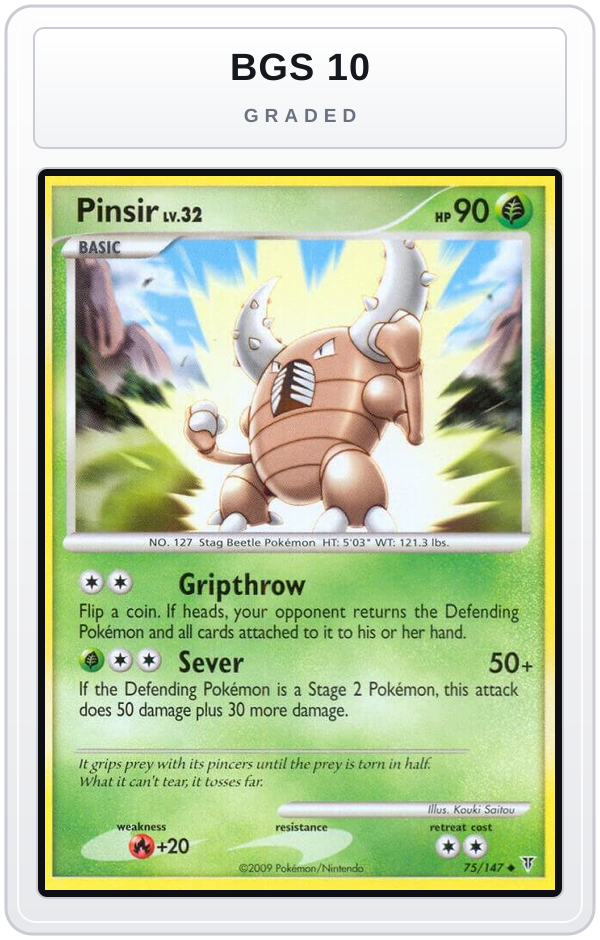 Graded - Pinsir — BGS 10 graded overlay
