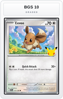 Graded - Eevee - 117/128 — BGS 10 graded overlay