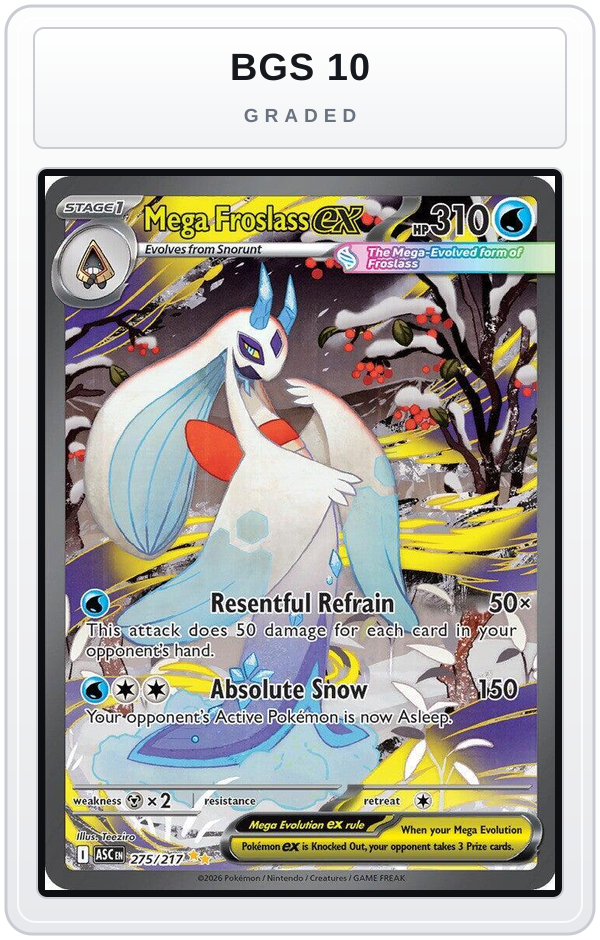 Graded - Mega Froslass ex - 275/217 — BGS 10 graded overlay