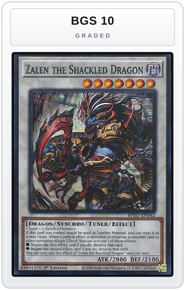 Graded - Zalen the Shackled Dragon — BGS 10 graded overlay
