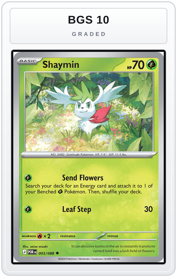 Graded - Shaymin — BGS 10 graded overlay