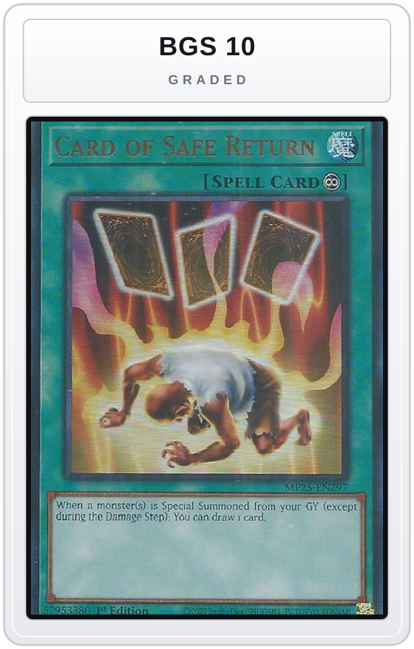 Graded - Card of Safe Return — BGS 10 graded overlay