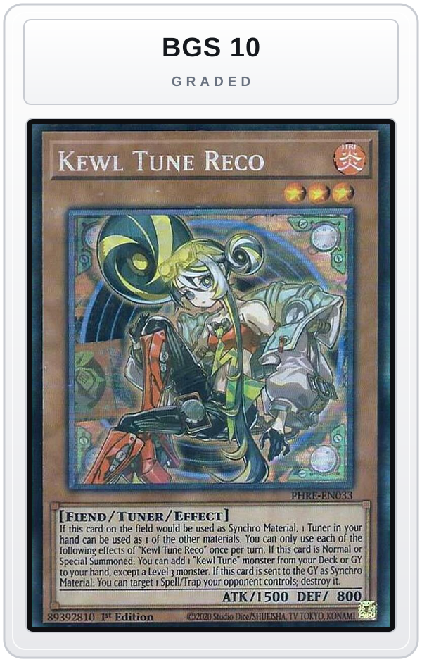 Graded - Kewl Tune Reco (CR) — BGS 10 graded overlay
