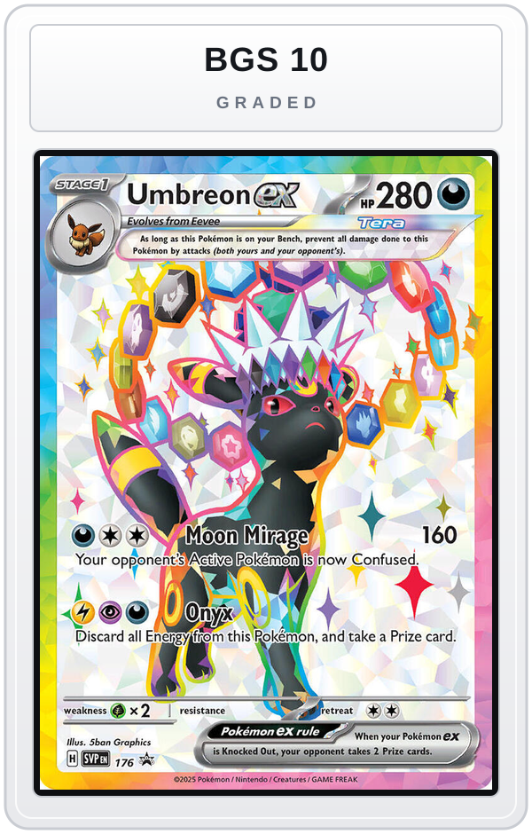 Graded - Umbreon ex - 176 — BGS 10 graded overlay