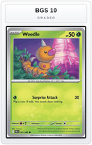 Graded - Weedle — BGS 10 graded overlay