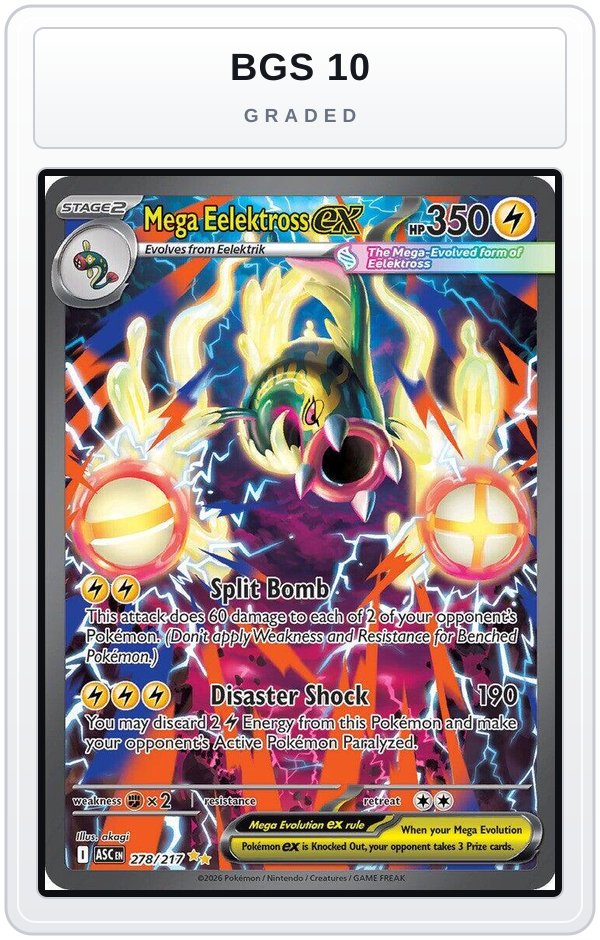 Graded - Mega Eelektross ex - 278/217 — BGS 10 graded overlay