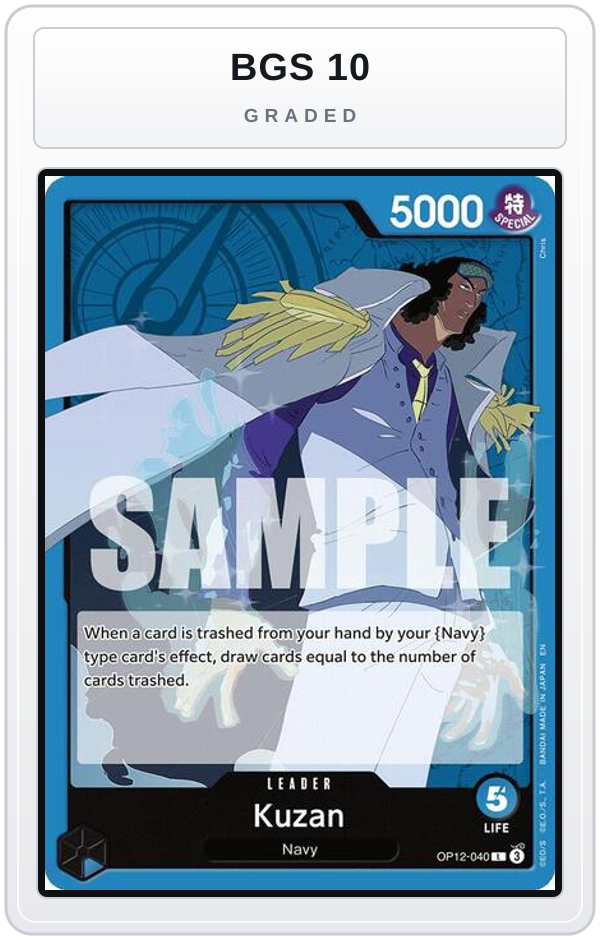 Graded - Kuzan (040) — BGS 10 graded overlay