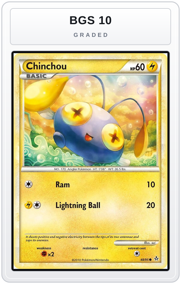 Graded - Chinchou — BGS 10 graded overlay