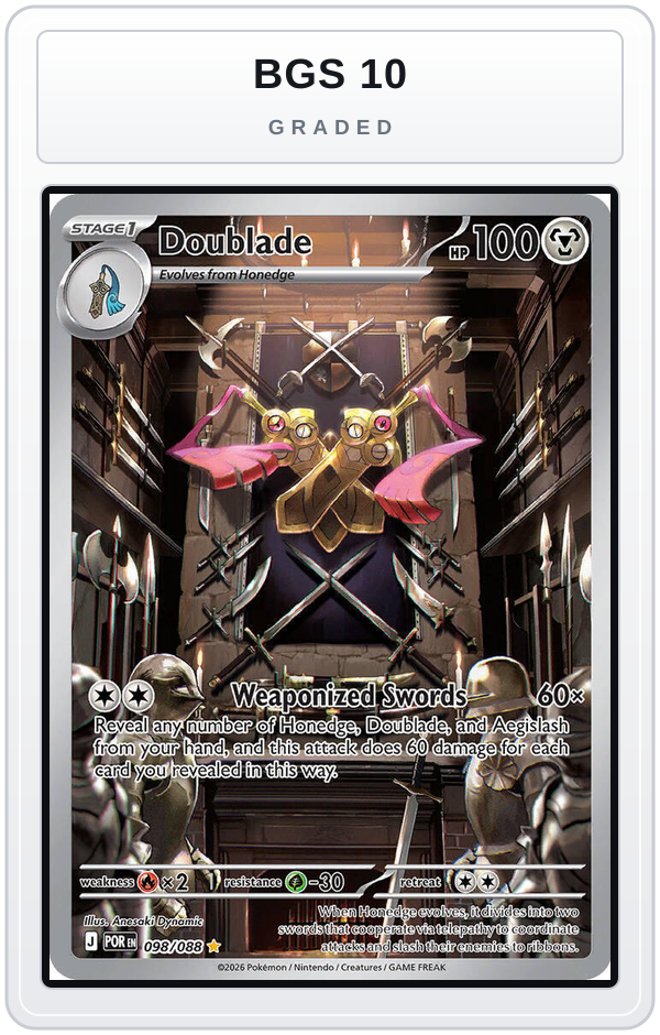 Graded - Doublade - 098/088 — BGS 10 graded overlay