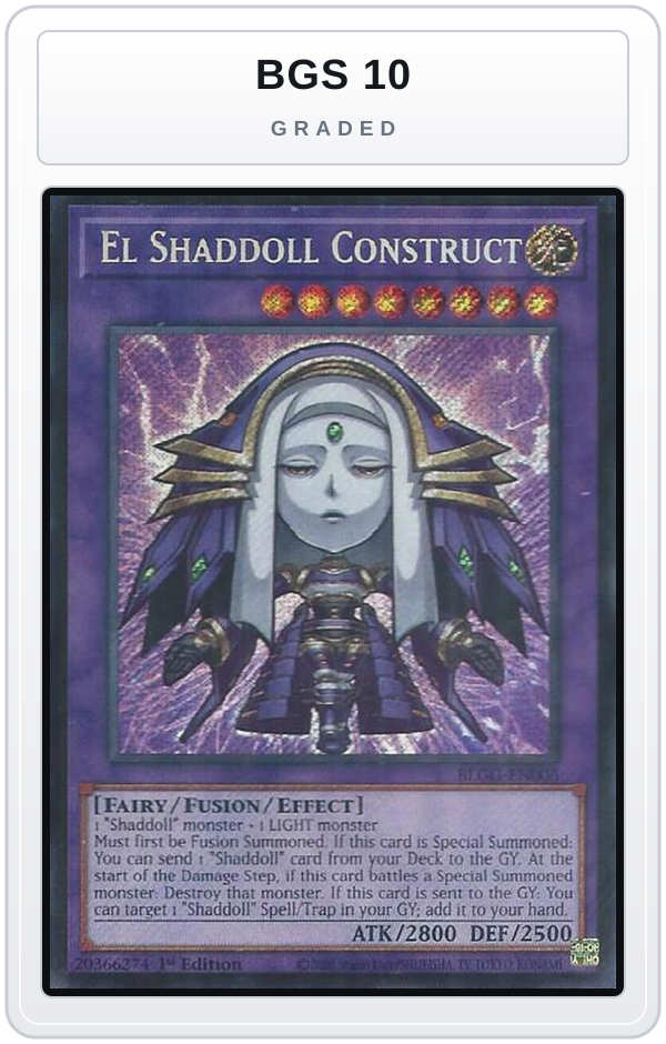 Graded - El Shaddoll Construct — BGS 10 graded overlay