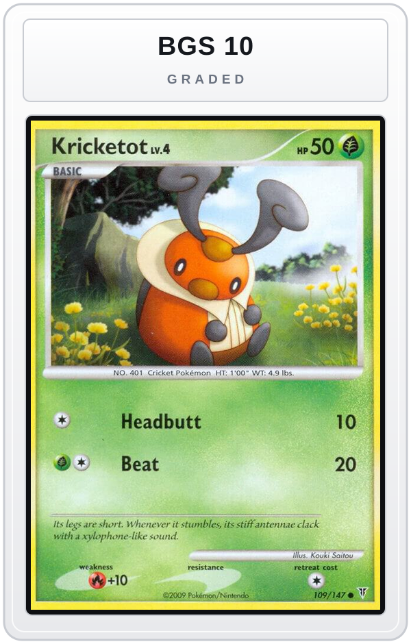 Graded - Kricketot — BGS 10 graded overlay
