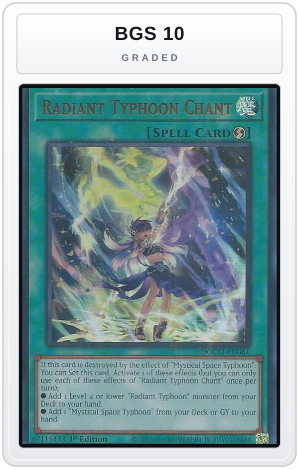 Graded - Radiant Typhoon Chant — BGS 10 graded overlay