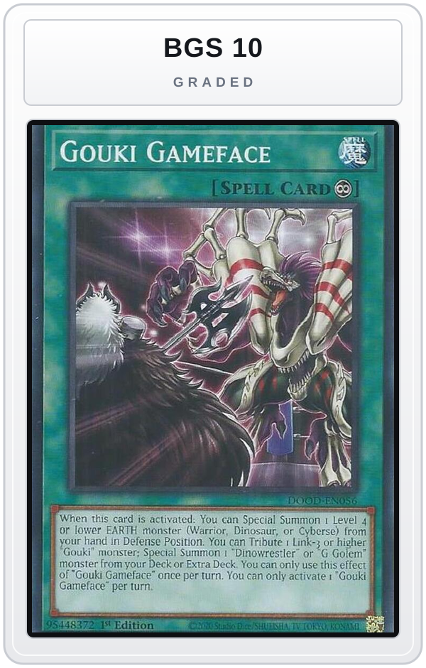 Graded - Gouki Gameface — BGS 10 graded overlay