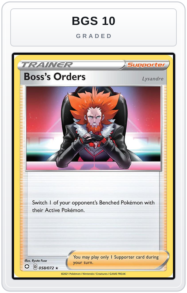 Graded - Boss's Orders [Lysandre] — BGS 10 graded overlay