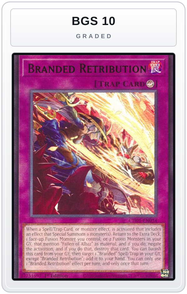 Graded - Branded Retribution — BGS 10 graded overlay