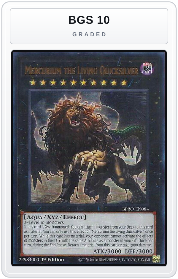 Graded - Mercurium the Living Quicksilver — BGS 10 graded overlay