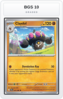 Graded - Claydol - 047/086 — BGS 10 graded overlay