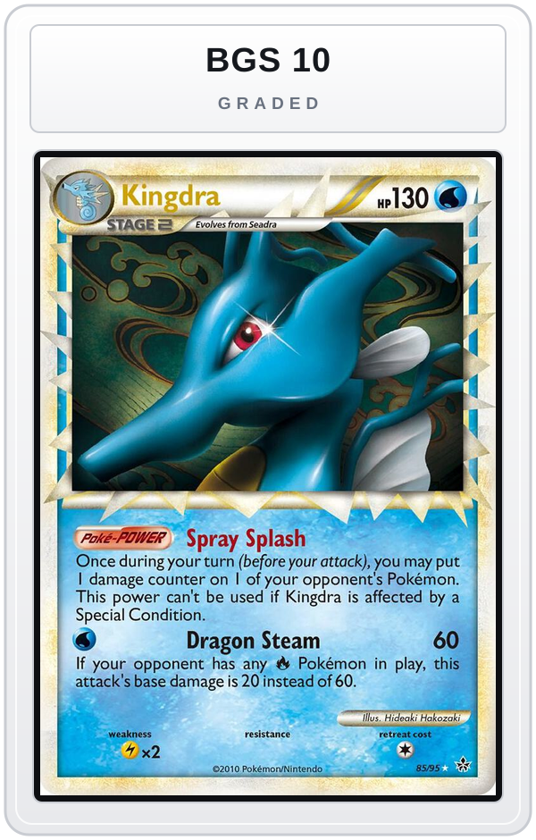 Graded - Kingdra (Prime) — BGS 10 graded overlay