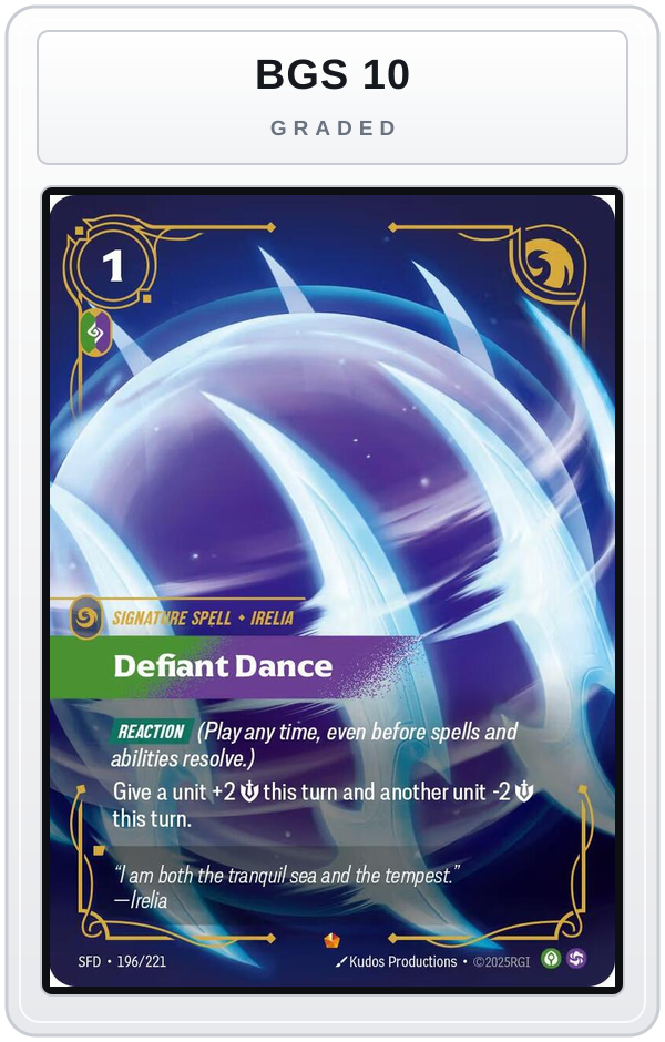 Graded - Defiant Dance — BGS 10 graded overlay