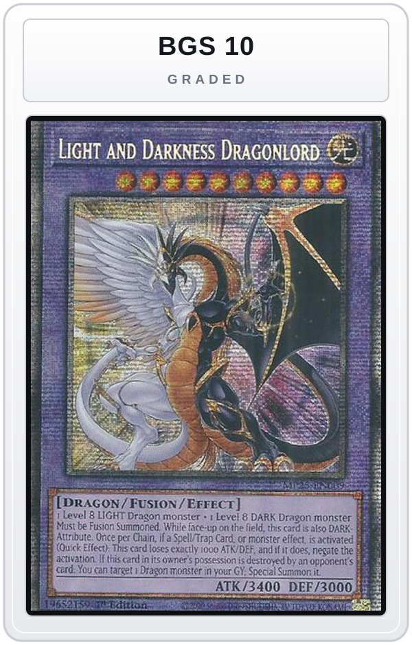 Graded - Light and Darkness Dragonlord — BGS 10 graded overlay