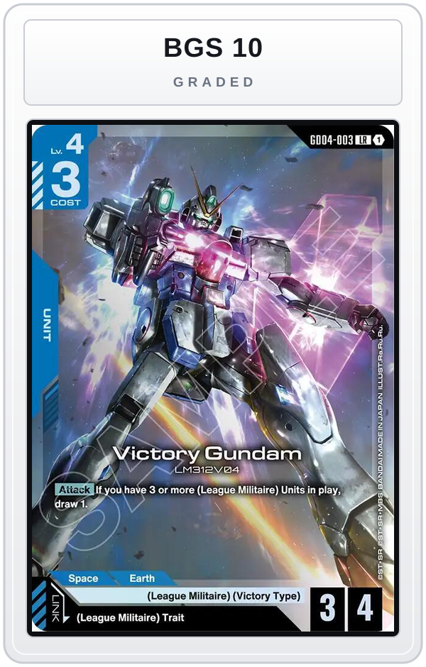 Graded - Victory Gundam (GD04-003) — BGS 10 graded overlay