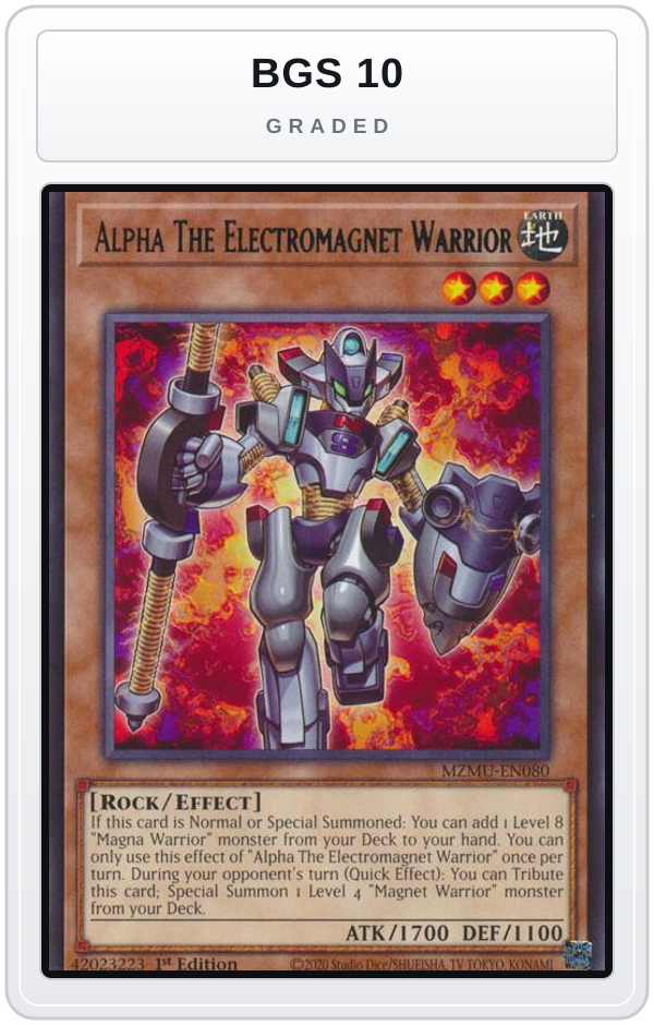 Graded - Alpha The Electromagnet Warrior — BGS 10 graded overlay