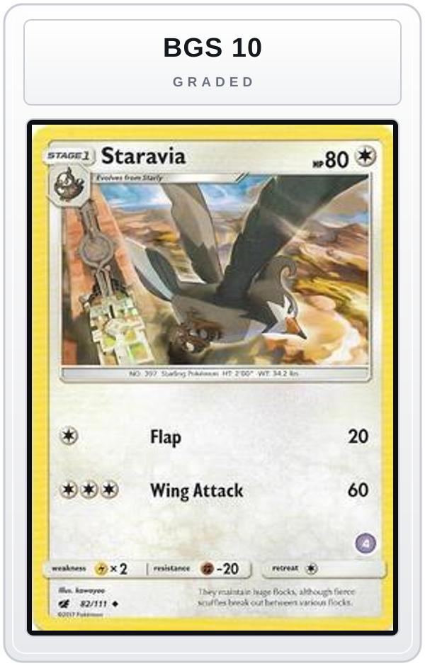 Graded - Staravia (4) — BGS 10 graded overlay