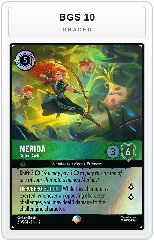 Graded - Merida - Gifted Archer (Epic) — BGS 10 graded overlay