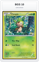 Graded - Chespin - 2/12 — BGS 10 graded overlay