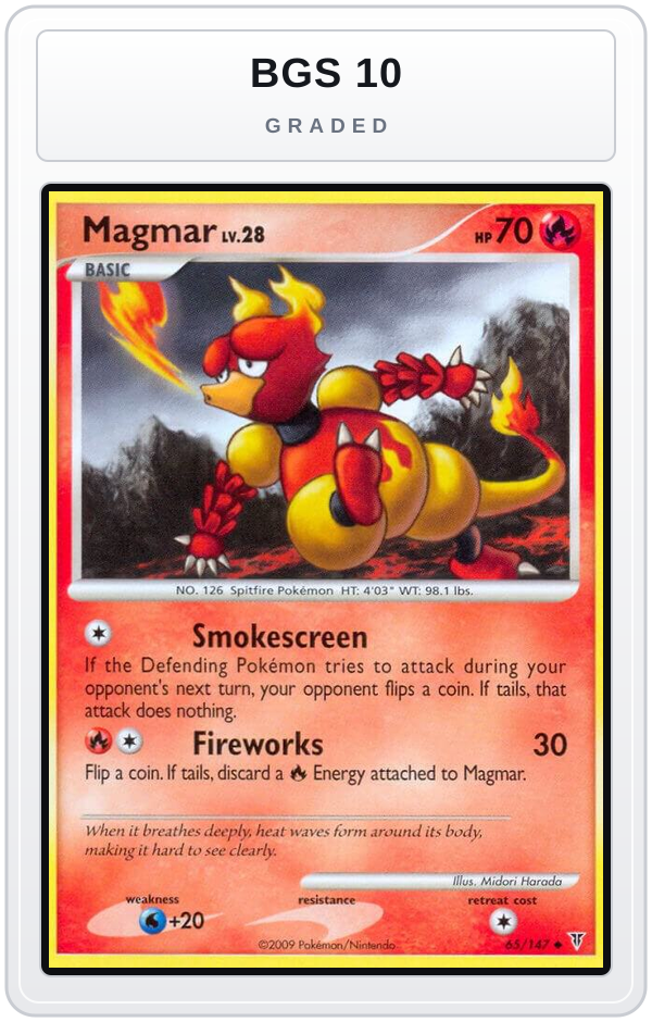 Graded - Magmar — BGS 10 graded overlay
